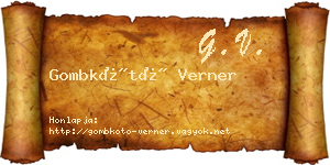 Gombkötő Verner névjegykártya